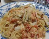 アオリイカの明太子クリームパスタ作り方4写真