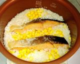 塩鮭とコーンの炊き込みご飯作り方4写真