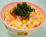 塩鮭とコーンの炊き込みご飯作り方5写真