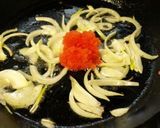 たらことタマネギのクリームパスタ作り方3写真