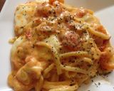 海老とモッツァレラのトマトクリームパスタ作り方8写真