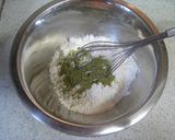 黒豆とクリームチーズの抹茶蒸しパン作り方1写真