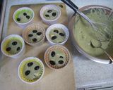 黒豆とクリームチーズの抹茶蒸しパン作り方4写真