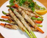 アスパラとニンジンの豚肉巻き巻き焼き♡作り方7写真