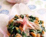 梅風味✿モロヘイヤ納豆作り方4写真