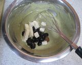 黒豆とクリームチーズの抹茶蒸しパン作り方3写真