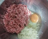 やわらかい☆ふっくらハンバーグ温野菜添え作り方2写真
