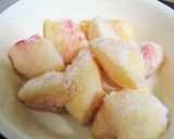 ピーチヨナナス♡ピーチリキュールがけ♪作り方1写真