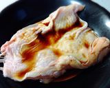 皮目パリパリチキンと餃子皮で北京ダック風作り方4写真