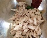 ササミの梅肉とシソあえサラダ作り方4写真