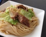 マヨとめんつゆで焼き素麺(チャンプルー)作り方4写真