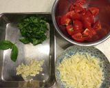 トマトとモッツァレラチーズのパスタ作り方1写真