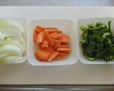 トンカツ用の肉で生姜焼き～野菜入り～作り方2写真