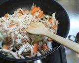 トンカツ用の肉で生姜焼き～野菜入り～作り方4写真
