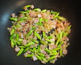 ●アスパラとベーコンのバター醤油ライス●作り方3写真