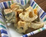かぼちゃとれんこんの　みそマヨサラダ作り方6写真