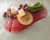 秋鮭としめじの塩レモン蒸し作り方1写真