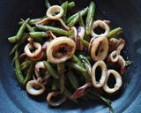 いんげんとイカのしょうが焼き作り方4写真