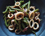 いんげんとイカのしょうが焼き作り方4写真