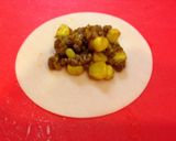 残り物のキーマカレーで揚げ餃子作り方2写真