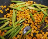 ☆アスパラコーンバター醤油☆ベーコンのせ作り方5写真