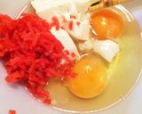 紅生姜ヘルシーダイエット豆腐入り卵焼き♡作り方1写真