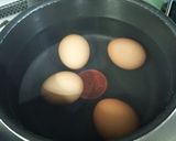 簡単温玉乗せ！茄子と挽肉のピリ辛丼作り方1写真