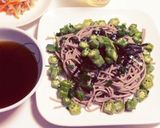 ネバネバさっぱり ♡簡単♡おくら蕎麦作り方2写真