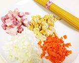 子供とのランチに。クリームパスタ作り方1写真