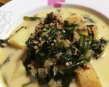 ひき肉ほうれん草じゃがいものうま辛スープ作り方8写真