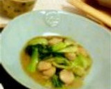 簡単♪青梗菜と帆立のオイスターソース炒め作り方8写真