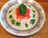 タイ風バジルトマトつけ麺作り方1写真