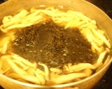 絹美人としめじ、岩もずくの健康スープ作り方4写真