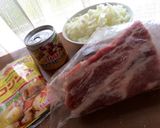 豚肉と豆の煮込み (圧力鍋使用)作り方1写真
