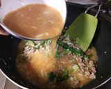 簡単温玉乗せ！茄子と挽肉のピリ辛丼作り方7写真