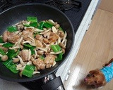鶏肉とピーマンとしめじのオイスターソース作り方3写真
