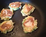もやしと豚肉のモチモチ焼き作り方6写真