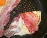 ♡うちの三角ベーコンエッグ♡作り方2写真