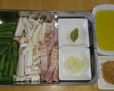 激ウマ！ベーコンの柚子こしょうパスタ作り方1写真