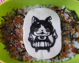 海苔　キャラ弁　コマさん　妖怪　マリオ等作り方6写真