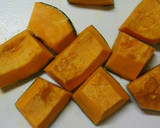 白だしで楽チン！かぼちゃとツナの煮物作り方1写真
