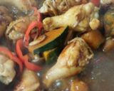 かぼちゃと手羽先の甘辛煮☆作り方3写真