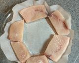 レンジで簡単　かじきのカレーチーズ焼き作り方1写真
