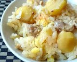 アレンジ栗ご飯☆鶏もも肉入りおこわ風★作り方6写真