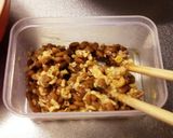 豆腐の天かす納豆のせ麺つゆ仕立て作り方2写真