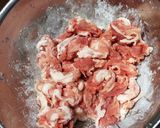 豚コマ肉のさっぱり梅炒め作り方1写真