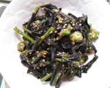 水前寺菜とオクラのごま和え作り方6写真