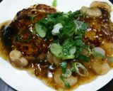 海苔の佃煮とたくあんの豆腐ハンバーグ作り方9写真