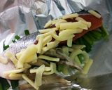 鮭のチーズホイル焼き♡ニラと舞茸で作り方3写真
