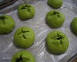 黒豆甘納豆入り抹茶パン作り方13写真